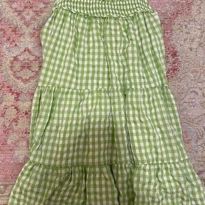 Green Plaid Petal & Pup strap Dress